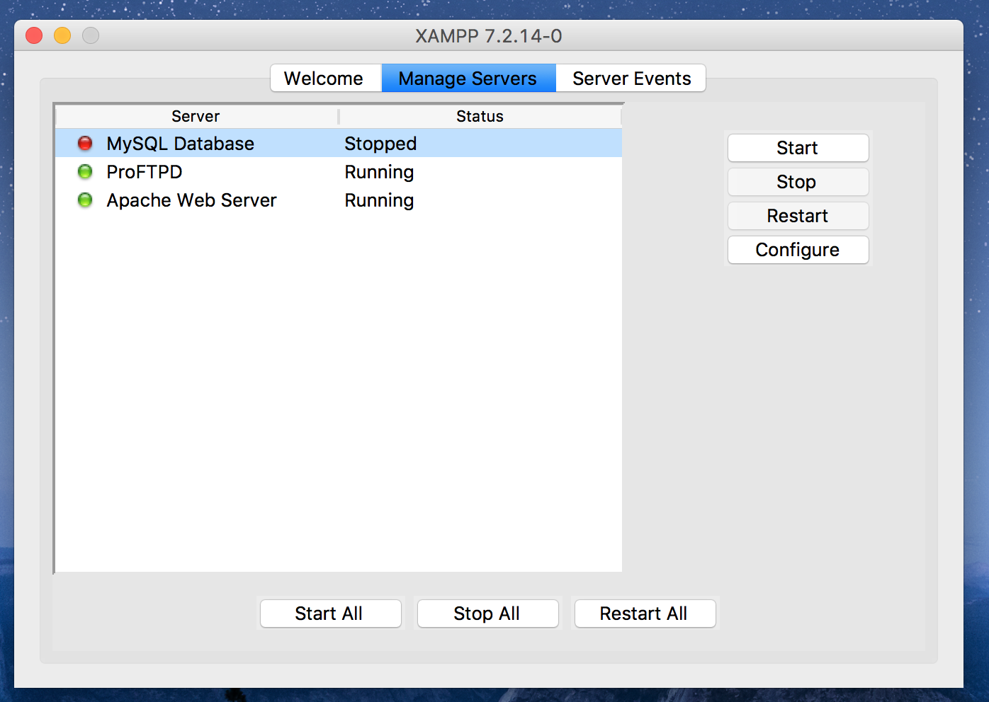 vue de l'application